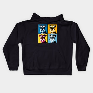 Miniature Schnauzer Pop Art - Dog Lover Gifts Kids Hoodie